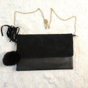 Vieta  Leather Gold Chain Purse w Rabbit Key Charm